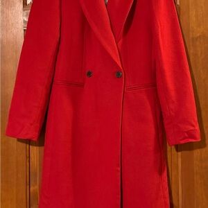 J. Crew Vibrant Red Dress Coat
